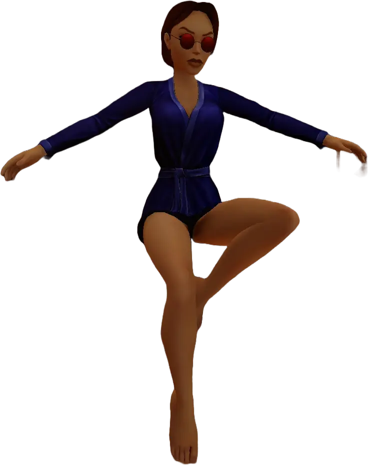 Lara Croft super jumping