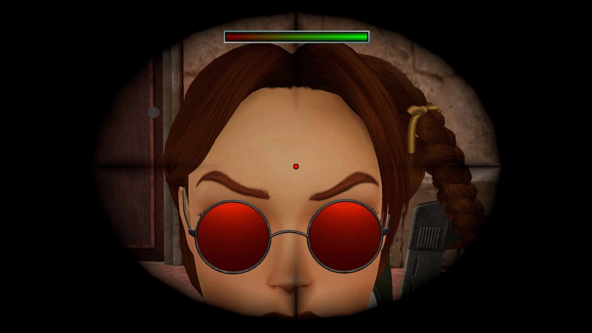 Sniper scope headshot view in multiplayer