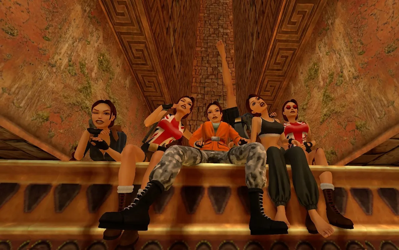Group of Laras chilling at Palace of Midas TR1