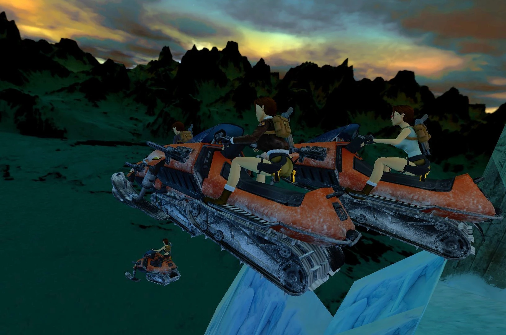 Snowmobile jump in Antarctica TR3 Multiplayer