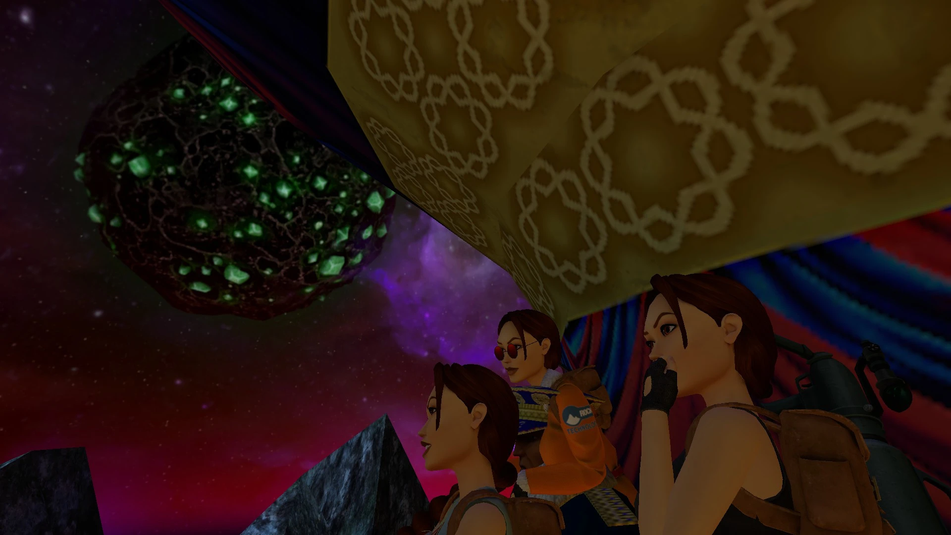 Group by the meteor in South Pacific TR3 Multiplayer