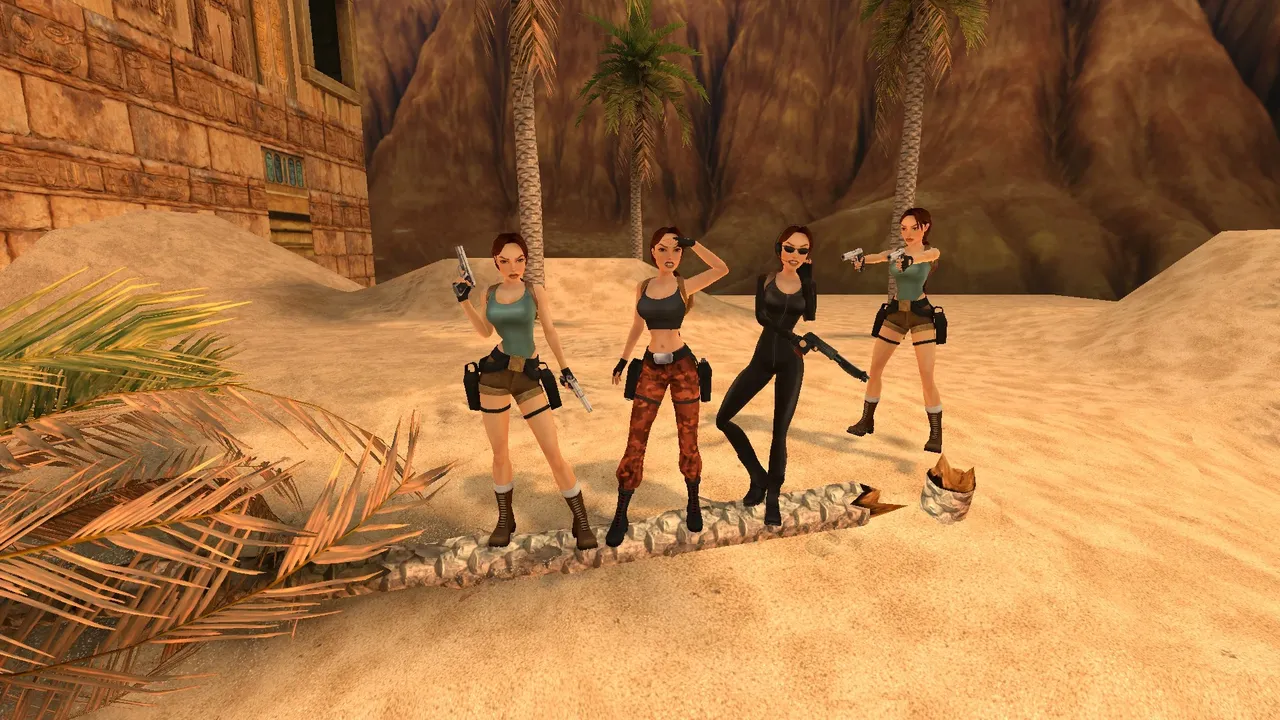 Squad pose at Coastal Ruins TR4 Multiplayer