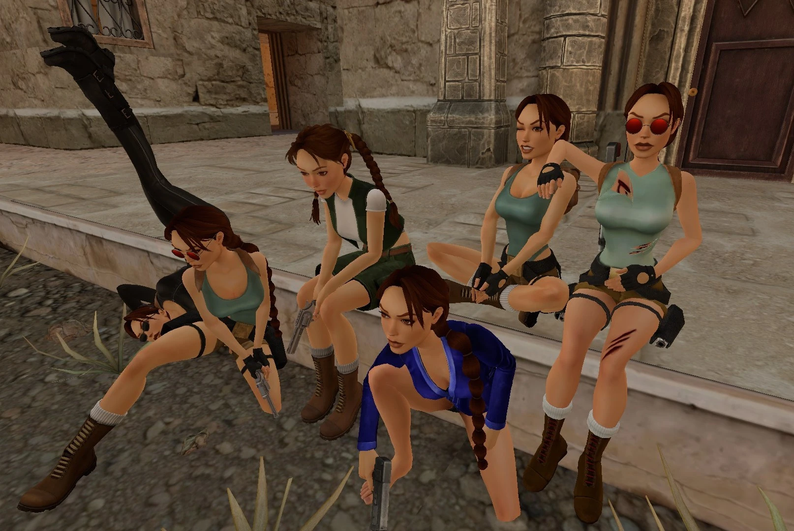 Group pose at Karnak TR4 Multiplayer