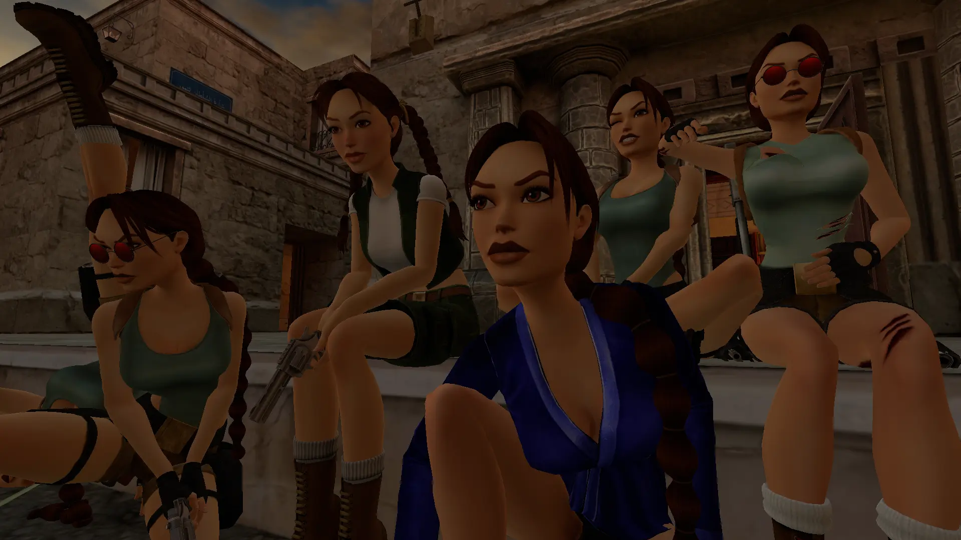 Group selfie at Coastal Ruins TR4 Multiplayer