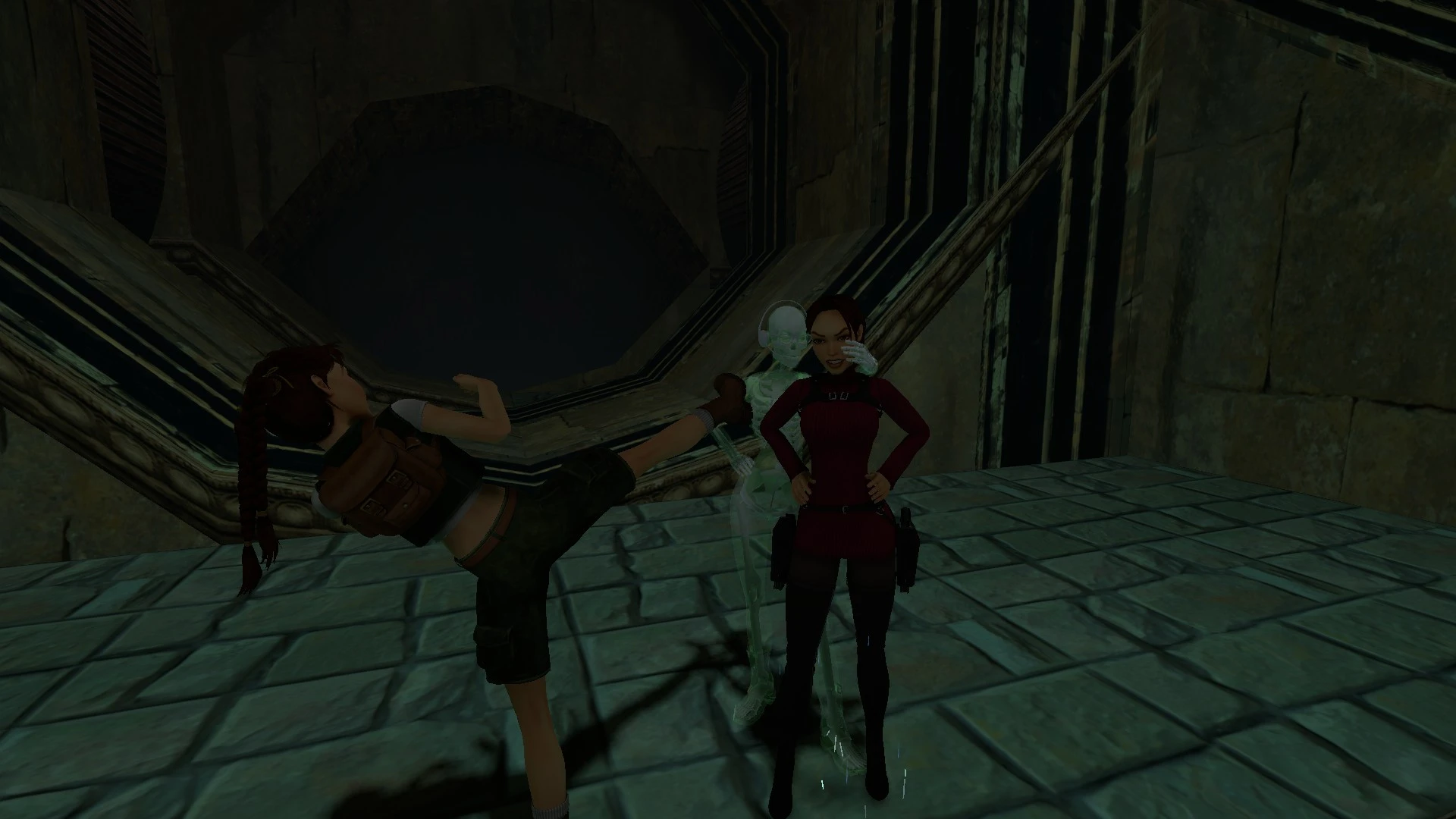 Skeleton kick in the temple TR5 Multiplayer