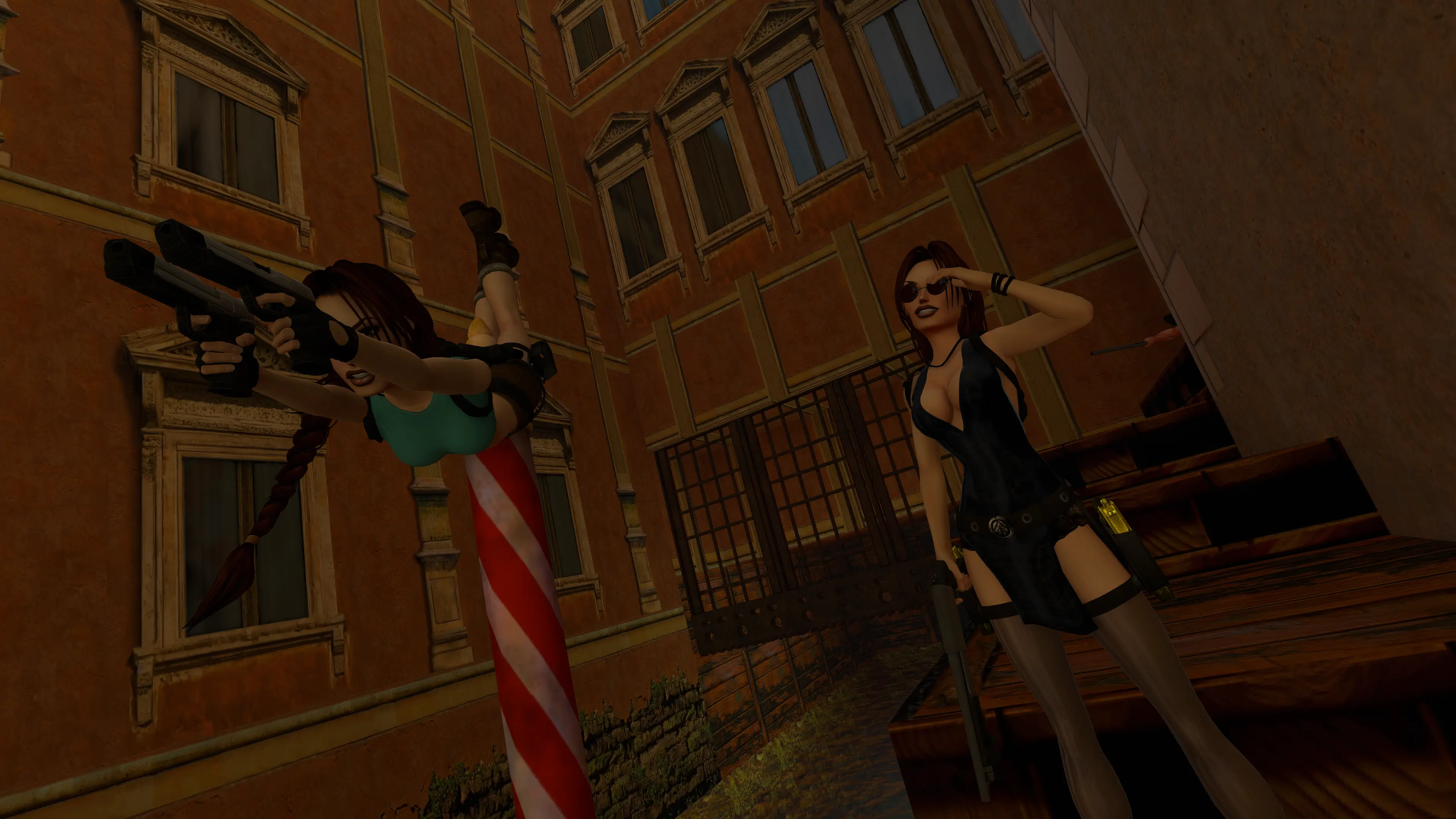 Pole pose in Venice TR2 Multiplayer