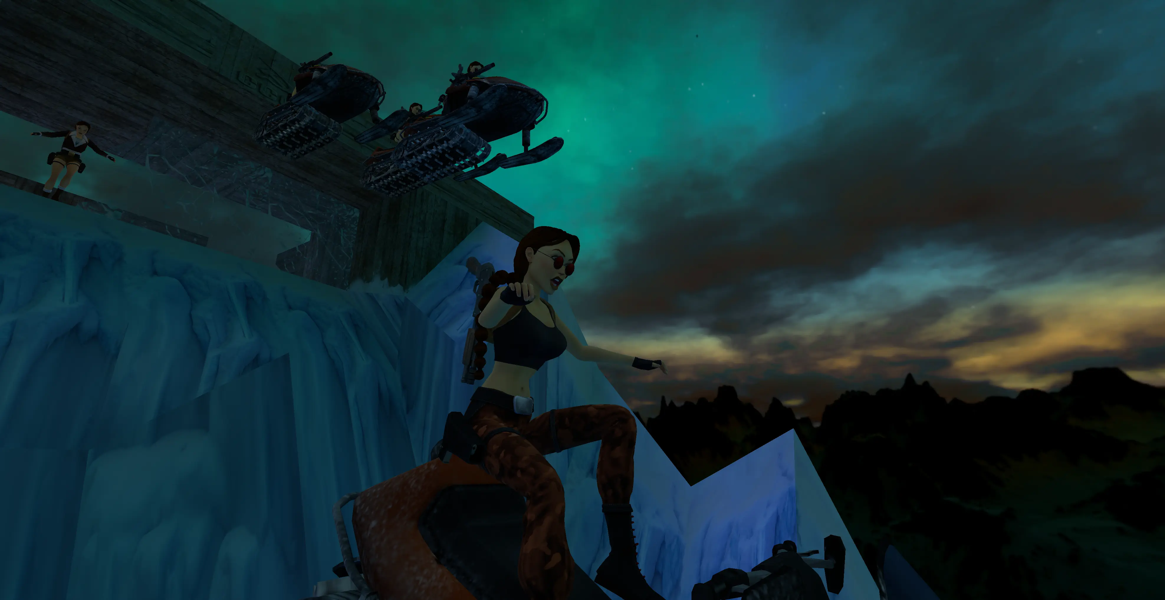 Cliff jump in Antarctica TR3 Multiplayer