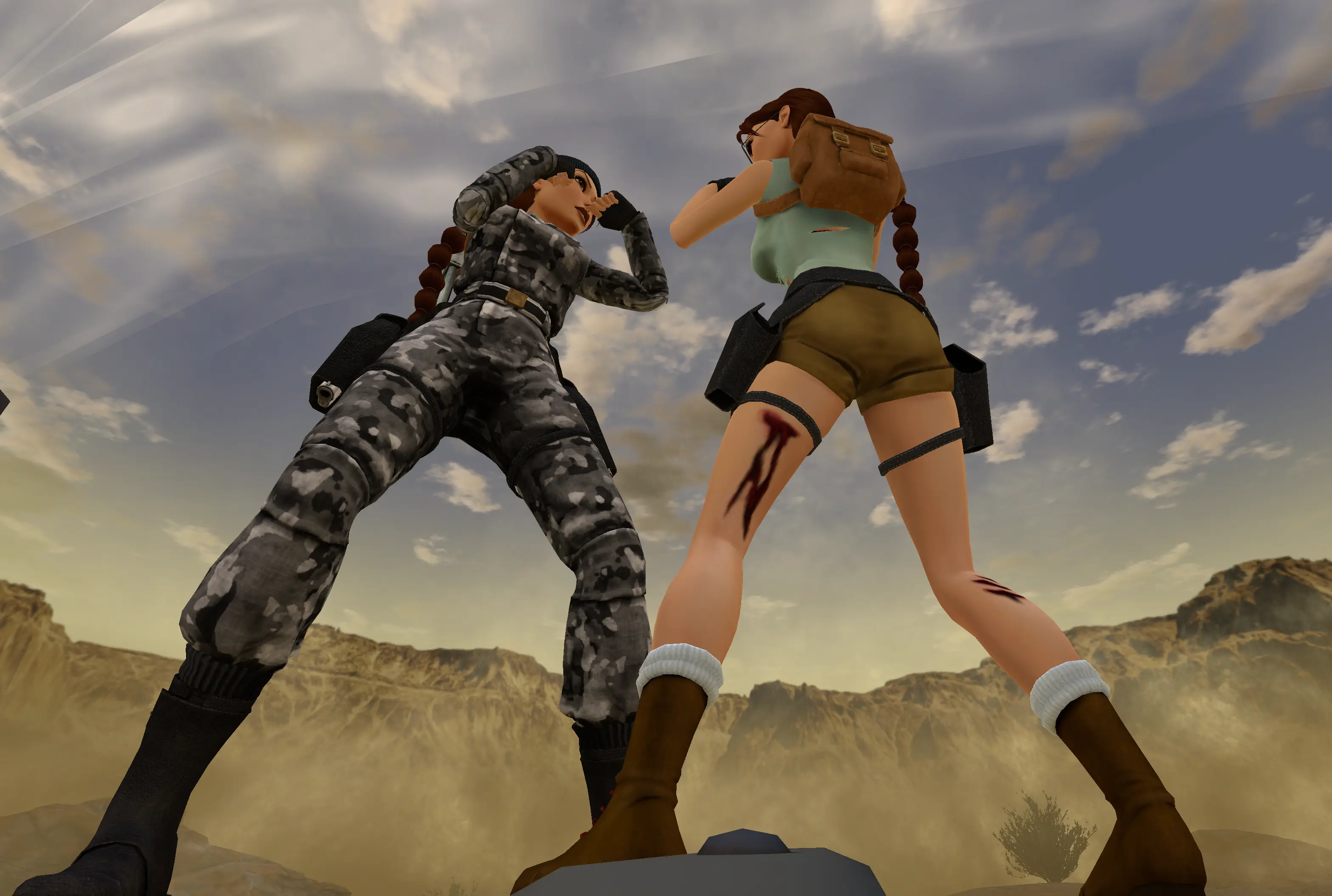 Two camo Laras in Nevada TR3 Multiplayer