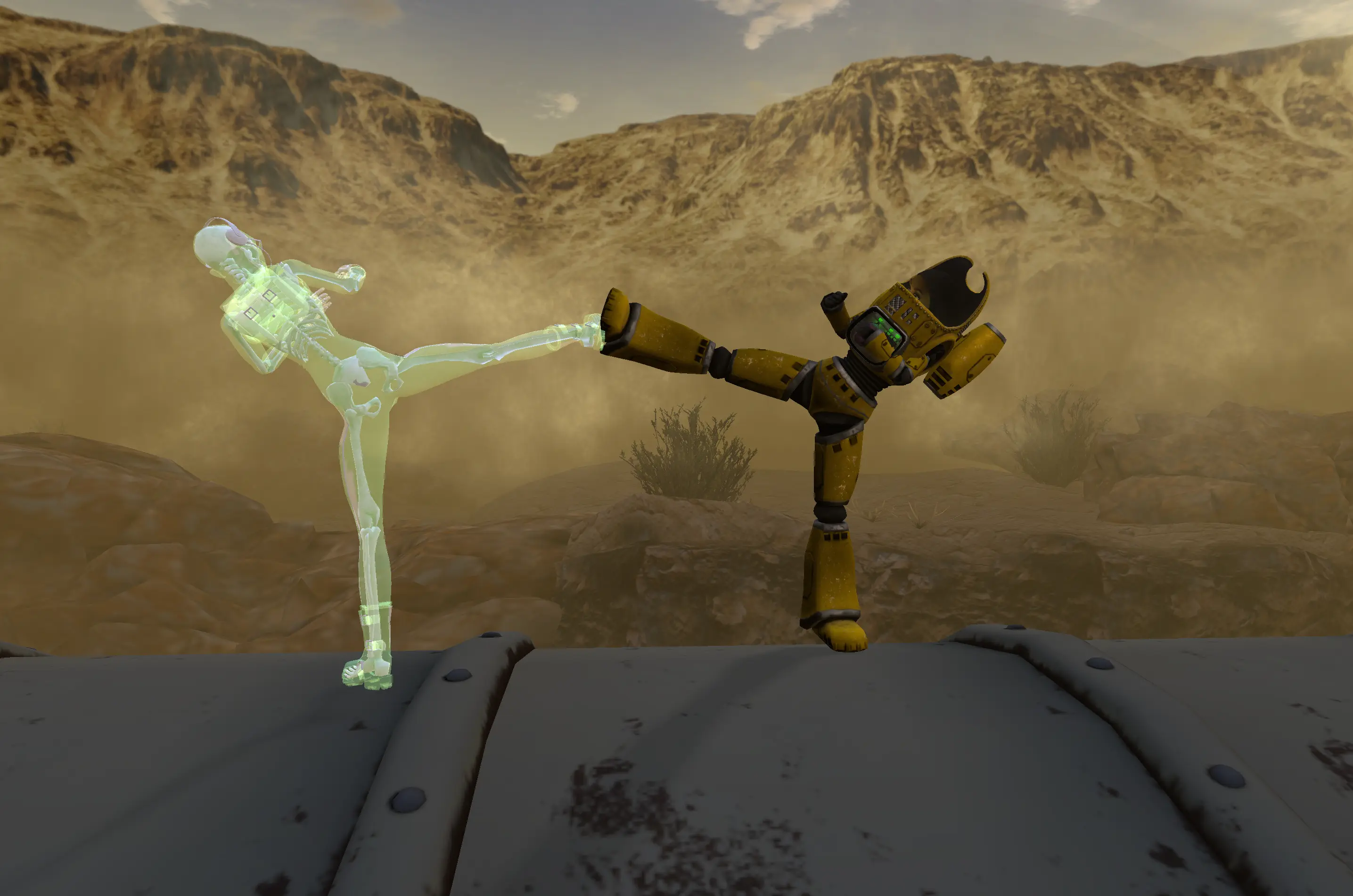 Ghost and mech kick in Nevada TR3 Multiplayer