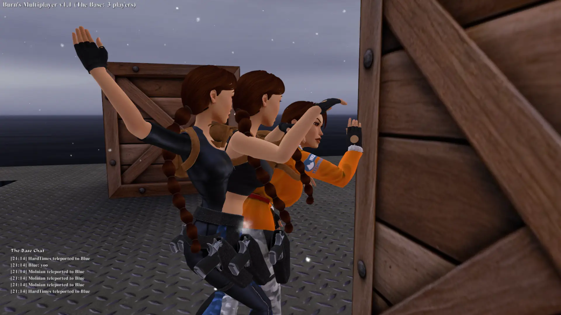 Pushing crate at Offshore Rig TR2 Multiplayer