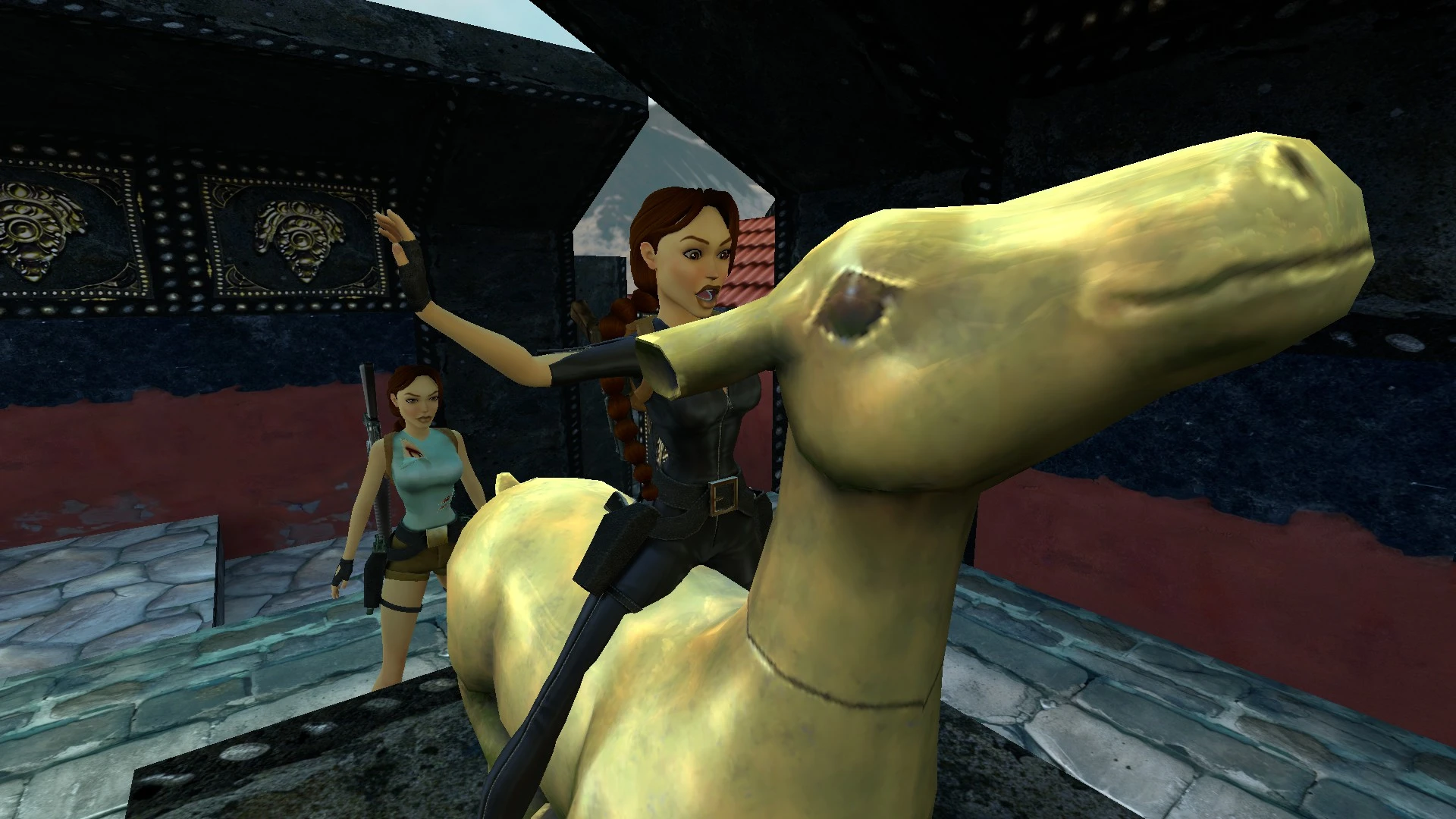 Riding llama in Tibet TR2 Multiplayer